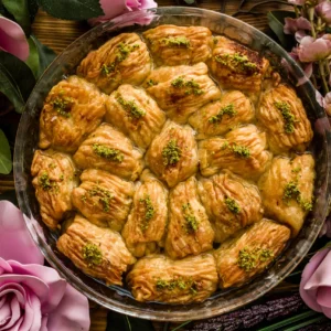 Baked Baklawa Rose Bud